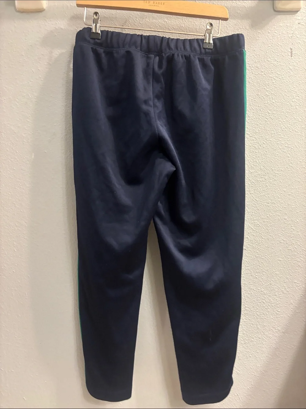 Old Navy Navy Sweatpants with White and Teal Side Stripes